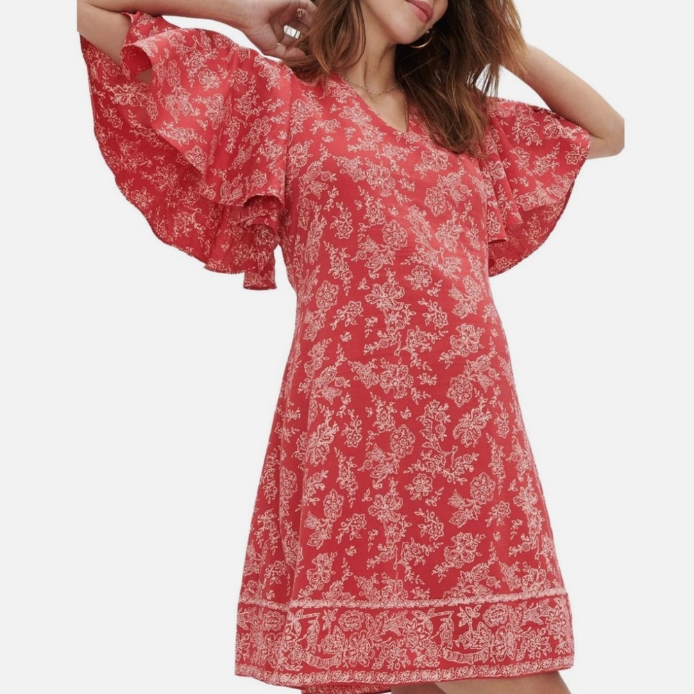 Hatch | Maternity - Red Floral Dress - Sz. 2